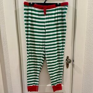 Hanna Andersson Green and Red Striped Pajama Bottoms